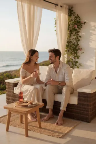 Sofá fibra sofisticado 3 lugares