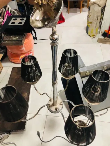 Lustre de Cristal 5 Lâmpadas