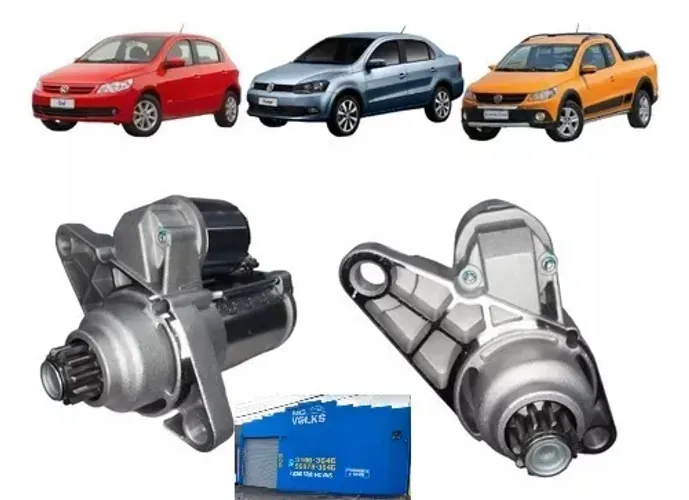 Motor de  partida 11 dentes  para Gol, Voyage e Saveiro 2009 a 2022 