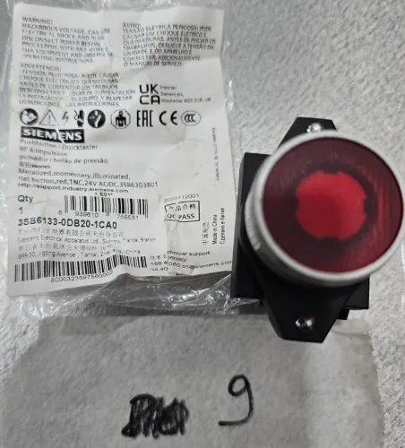 Botao pulsador vermelho Siemens