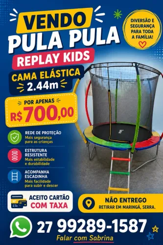 Pula Pula Replay Kids Cama Elástica 2.44m 