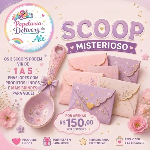Papelaria Menina 3 Scoops