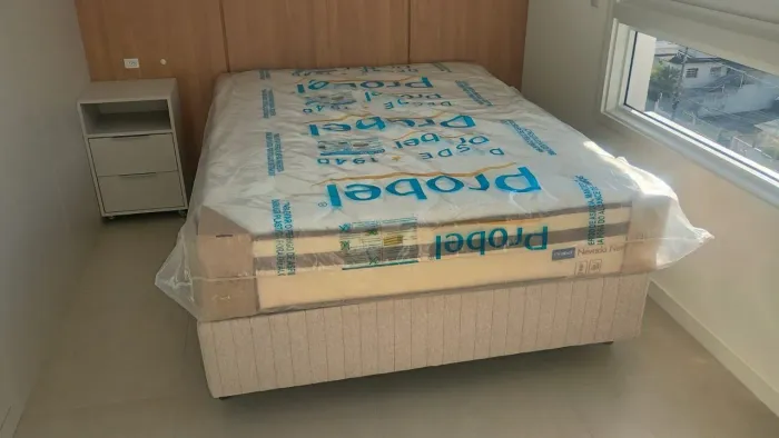 CAMA BOX E COLCHÃO NOVO