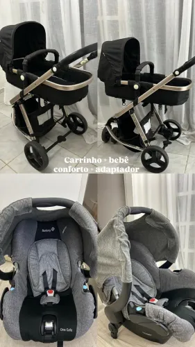 Carrinho safety com bebe conforto