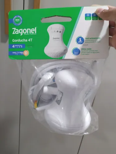 Chuveiro Zagonel Gorducha 4T 220V 5700W Novo Lacrado
