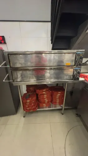 Forno elétrico profissional de lastro-2 câmara c pedra padrão pizzaria