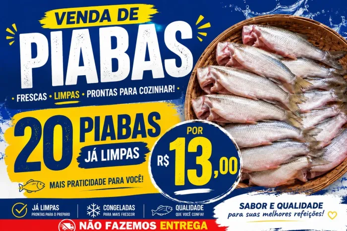 Piabas já limpas 
