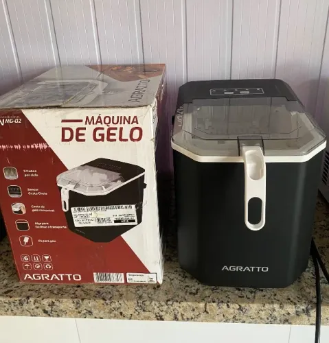 Máquina de gelo AGRATTO/ faz gelo em 6 minutos 