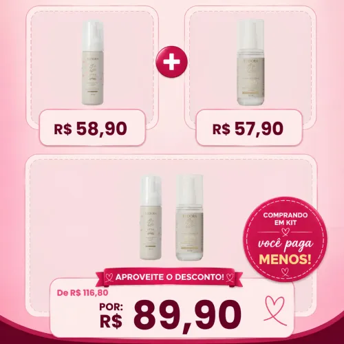 Kit Little Secrets Baby (espuma de banho baby + body splash mamãe)