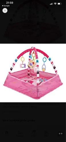 Tapete infantil de atividades Parque rosa