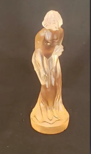 Escultura antiga vidro satinado art nouveau
