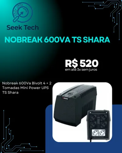 Nobreak 600Va Bivolt Mini Power UPS TS Shara