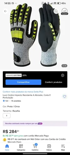 Luva anti impacto Delta Plus