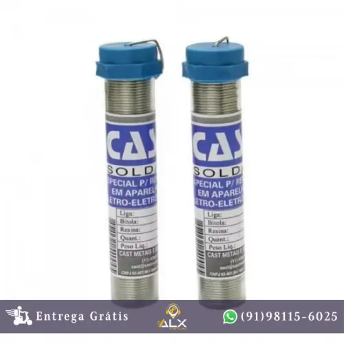 Kit 2 Unid Solda 1mm 25g 63x34 Azul Solda Cast *ENTREGA GRÁTIS*