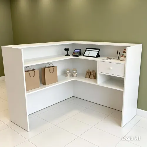 Balcão para atendimento em L