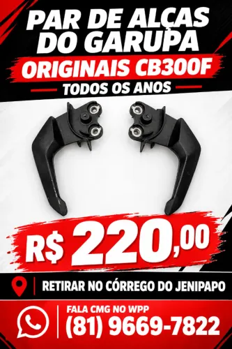 Par de Alças do Garupa Originais Honda CB 300F