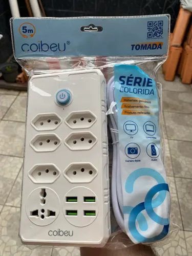 Extensão de Tomada Original, USB de 5 Metros