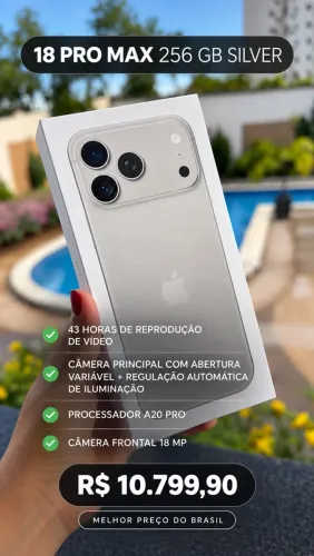 iPhone 18 pro Max 256Gb preço de oportunidade 