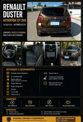 Renault Duster Authent. 1.6 Flex 16V Aut.(pcd) 2019