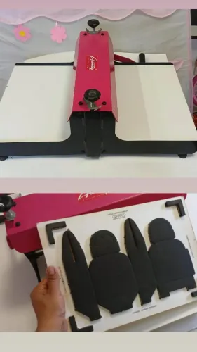 Maquina corte e vinco - 40 cm com6 facas da g2 artes para caixas personalizadas