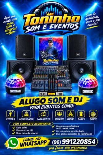 Alugo som e dj para seu evento 