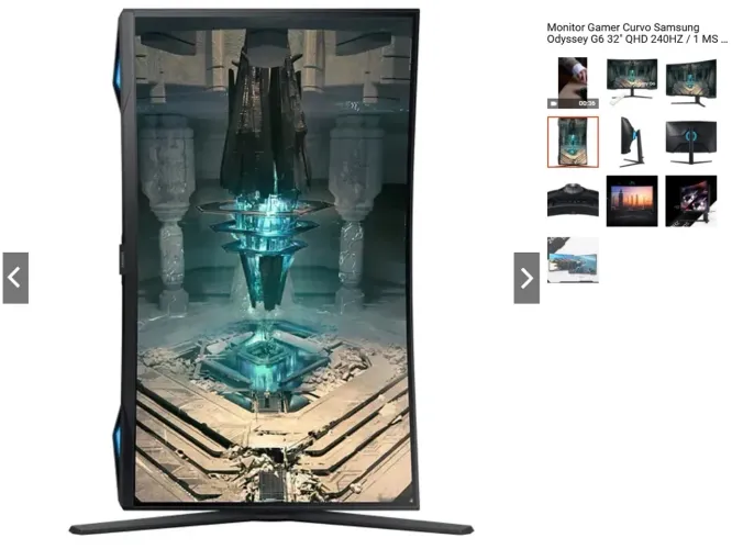 Monitor Gamer Samsung com tela de 32" 240Hz e resolução 2K