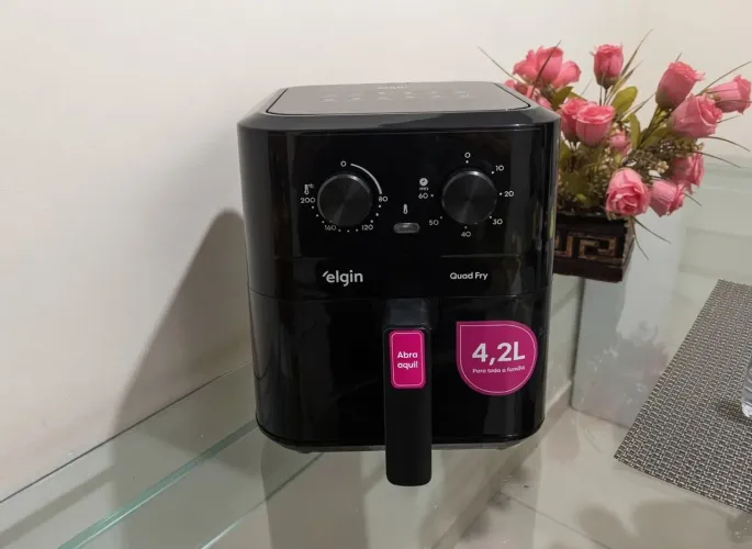 ? OFERTA IMPERDÍVEL! Fritadeira Air Fryer Elgin Quad Fry 4,2L
