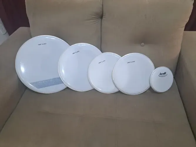 5 Peles leitosas de bateria 6" 10" 10" 12" e 14"