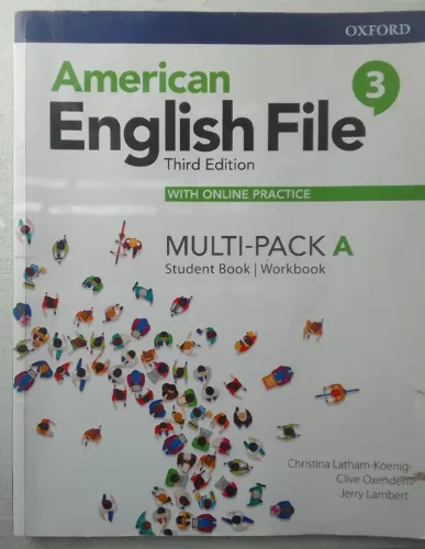 livro american english file 3 multi-pack a. conteúdo a lápis apagado. peq avaria na capa