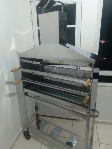 Carrinho Grande Churrasco Profissional Novo completo