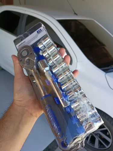 Chave catraca reversível 12 peças soquete