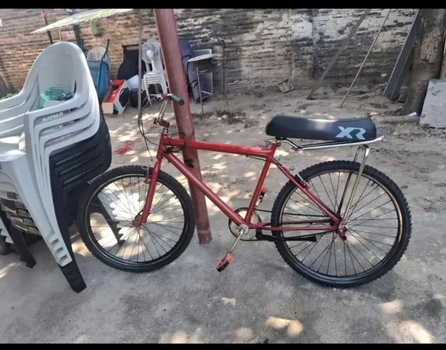 Bicicleta com montada