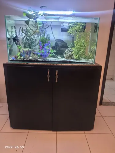 Aquário 200l com móvel de Metalon e MDF 