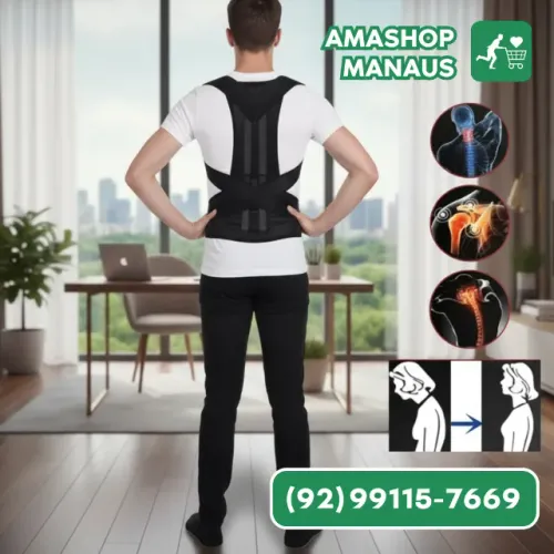 Cinta Ergonômica com Suporte Lombar - Ajuste Confortável