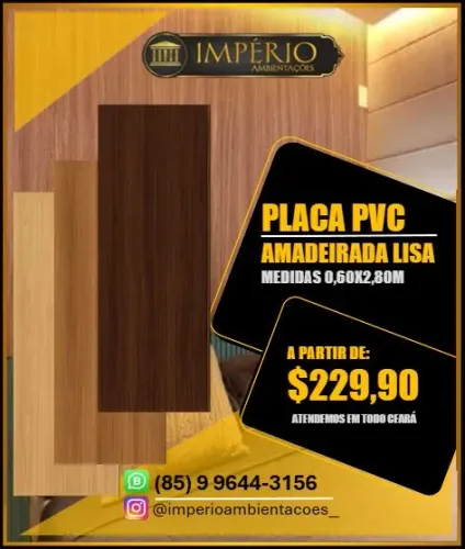 Painéis PVC amadeirado em promoção
