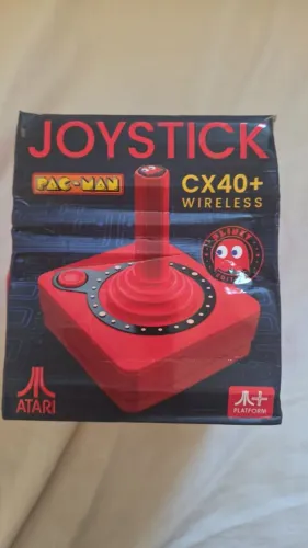 Controle atari cx 40 vermelho pac man caixa amassada lacrado