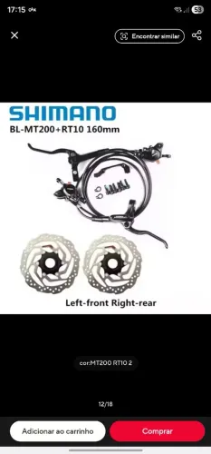 Kit freio shimano MT200