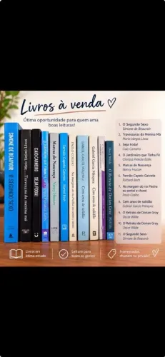 Box com 12 livros - Simone de Beauvoir, Vargas Llosa, Garcia Marquez...