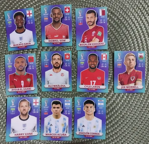Figurinhas originais Copa Qatar 2022 (10 unidades)