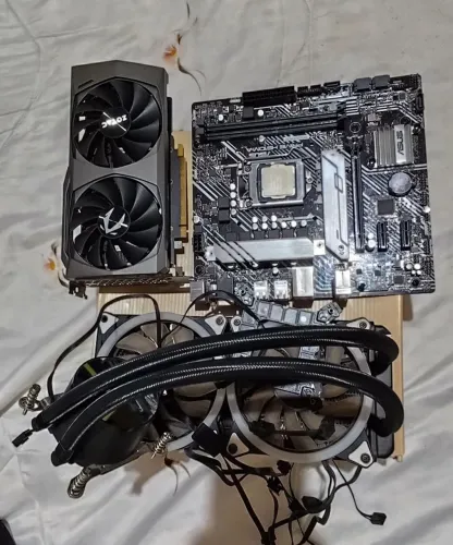 Kit RTX 3060 8gb + Placa Mãe Asus Prime H510m-A + Intel Core i5 10400f + Water Cooler