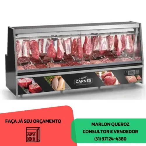 Balcão de Açougue 3M Preto Gelopar Novo