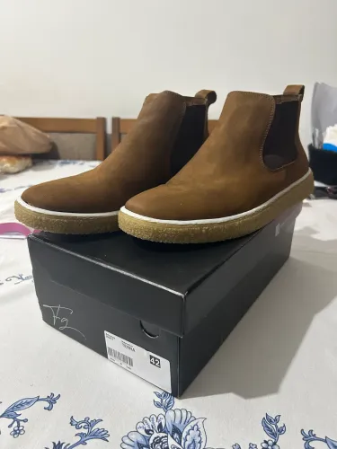 Bota Chelsea Couro Masculina Cano Curto