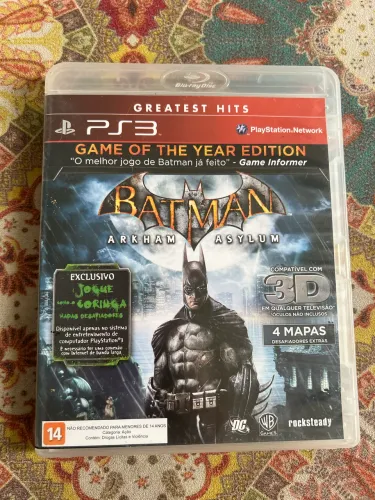 Jogo Batman Arkhan Asylum Ps3