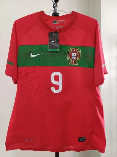Camisa Portugal 2010 Original Nike Com Tag - Autografada Pelo Liedson (Nº 9)