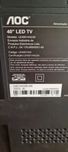Tv AOC não liga defeito
