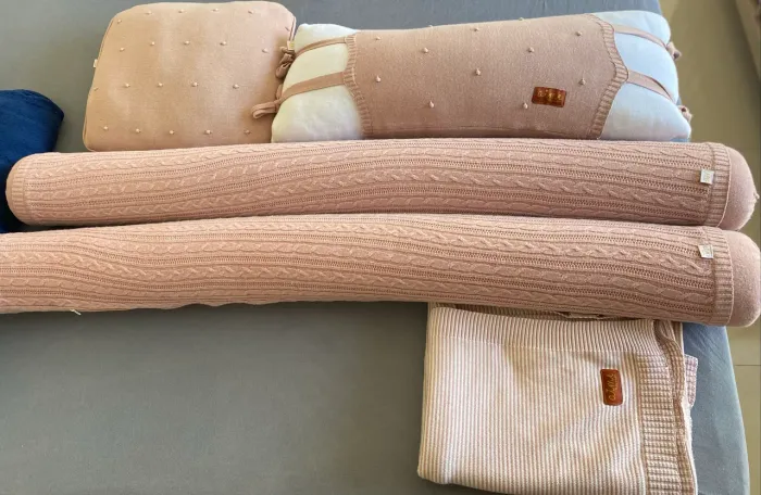 Kit berço rosa 