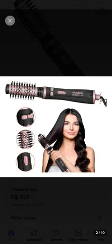 Escova giratória de cabelo
