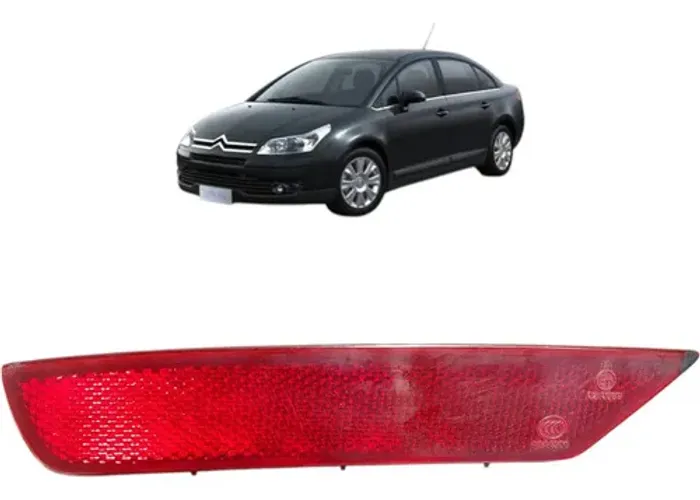 Refletor Parachoque Traseiro Citroen C4 Pallas Glx 2.0 2007 Vermelho