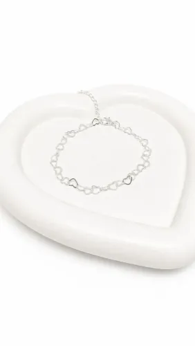 Pulseira Elos Coração Semijoia