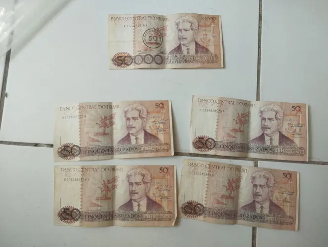 Cedula antiga 50 cruzados